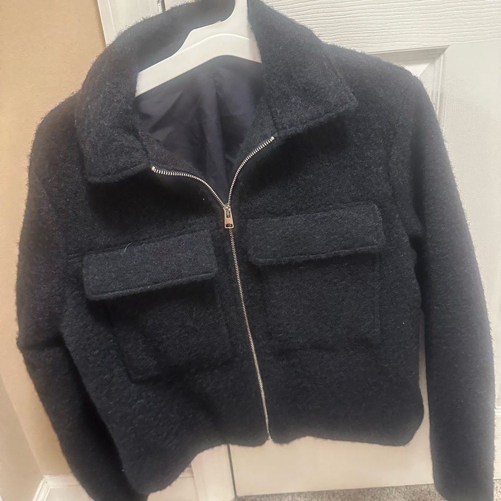 H&M Black Teddy Jacket